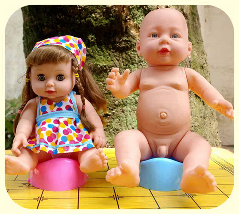 Simulation doll bottle toilet pacifier small Bowl diaper doll voice-controlled comb toy