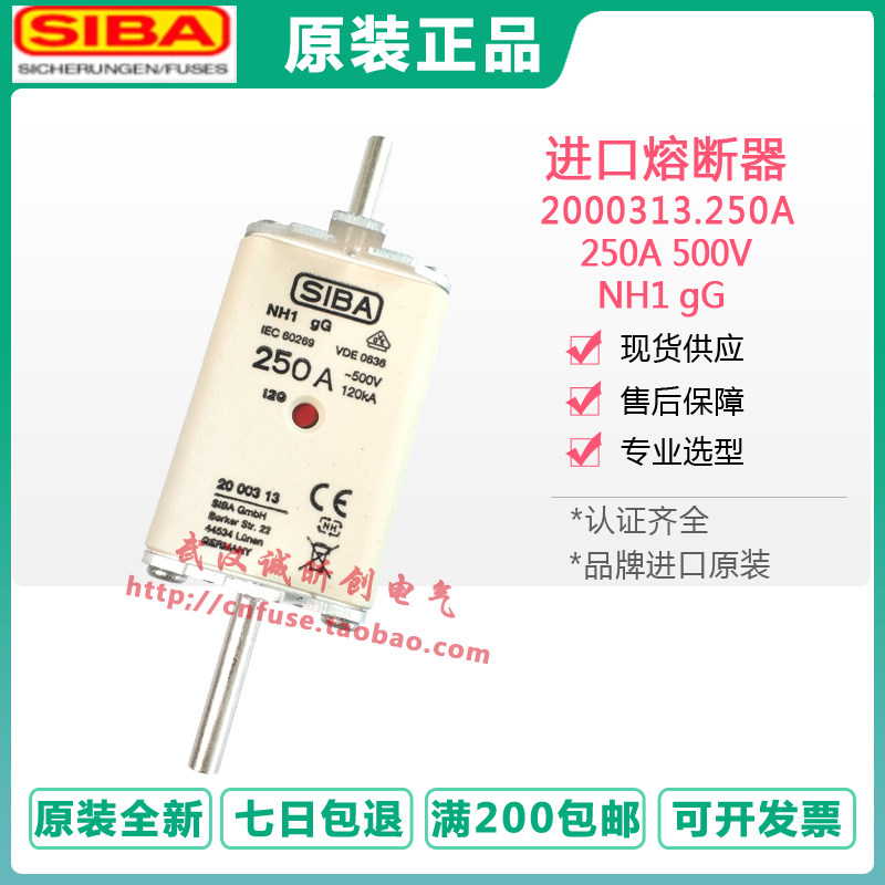 German SIBA fuse 2000313 NH1 500V 100A 125A 160A 200A 250A gg