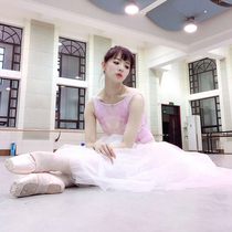 Zhongba Meilu ballet dance body suit Quartz body suit One-word collar gilt practice suit Yoga suit