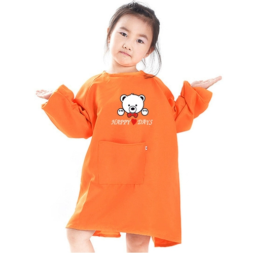 Детский лонгслив для детского сада, дышащий фартук, нагрудник, сзади на завязках, подходит для подростков, делается под заказ, с печатью вашего логотипа