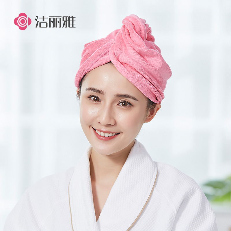 Jie Liya dry hair cap Female absorbent bag turban Wipe long hair thickened soft towel Children's cute shampoo shower cap