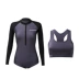 Vanliga Fan Lijia nhanh khô áo tắm một mảnh wetsuit dài tay áo tắm nữ chống nắng là áo tắm đi nghỉ mát mỏng chống nắng - Bộ đồ bơi One Piece