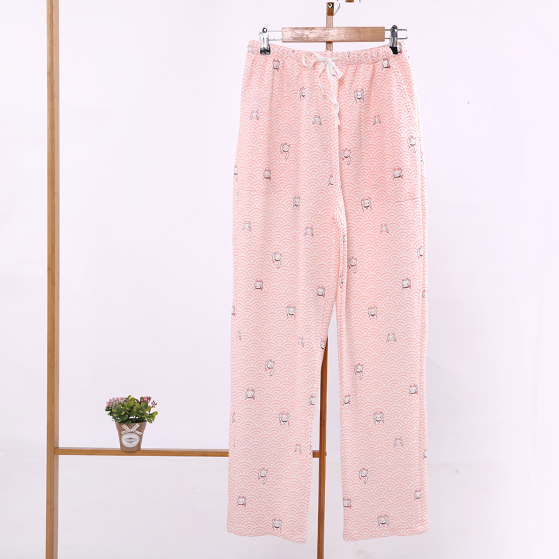 Mùa thu và mùa đông các cặp vợ chồng nhà quần cotton pyjama quần dày nam và nữ dệt kim bông bông ấm không khí lớp rộng kích thước lớn quần ngủ nam