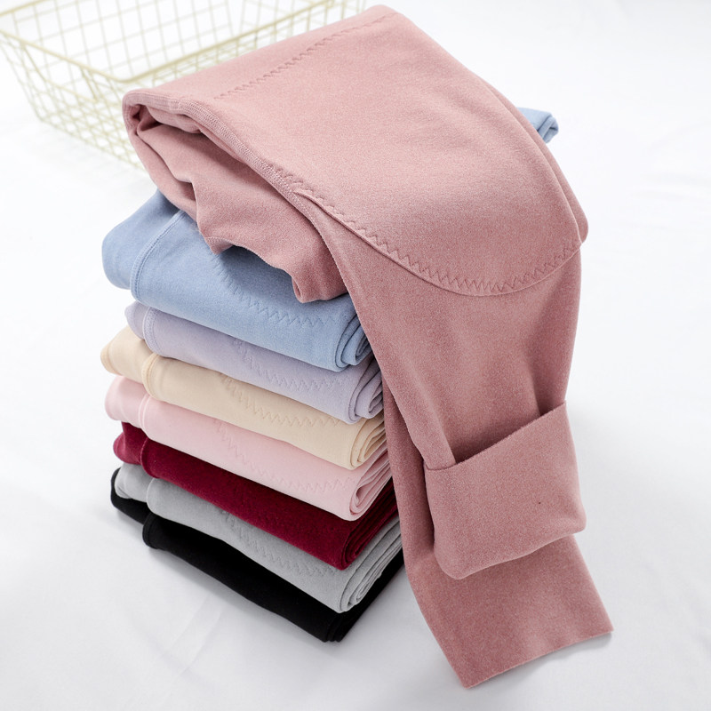 Duvet Fever Lingerie Plus Suede Thickened Sanitary Pants Woman Single Piece High Waist No-Mark Beauty Body Beating Bottom Warm Pants Underpants Sanitary Pants