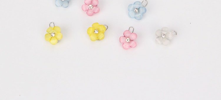 Dễ thương trẻ em mini kẹp tóc màu acrylic rhinestone đậu Hà Lan khóa phụ kiện tóc kẹp tóc cô gái nhỏ mũ nơ kẹp tóc
