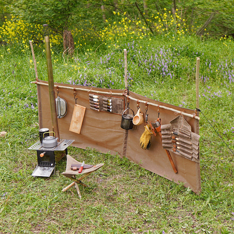 Savage bushcraft Outdoor Camping Bonfire Array Windshield Wall Picnic Windshield Windproof Barbecue Wall
