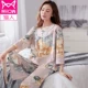 Đồ ngủ mèo nữ mùa xuân và mùa hè phương thức cotton cắt ngắn tay giản dị lỏng lẻo mỏng trung niên phục vụ tại nhà phù hợp với mặc bên ngoài - Cha mẹ và con