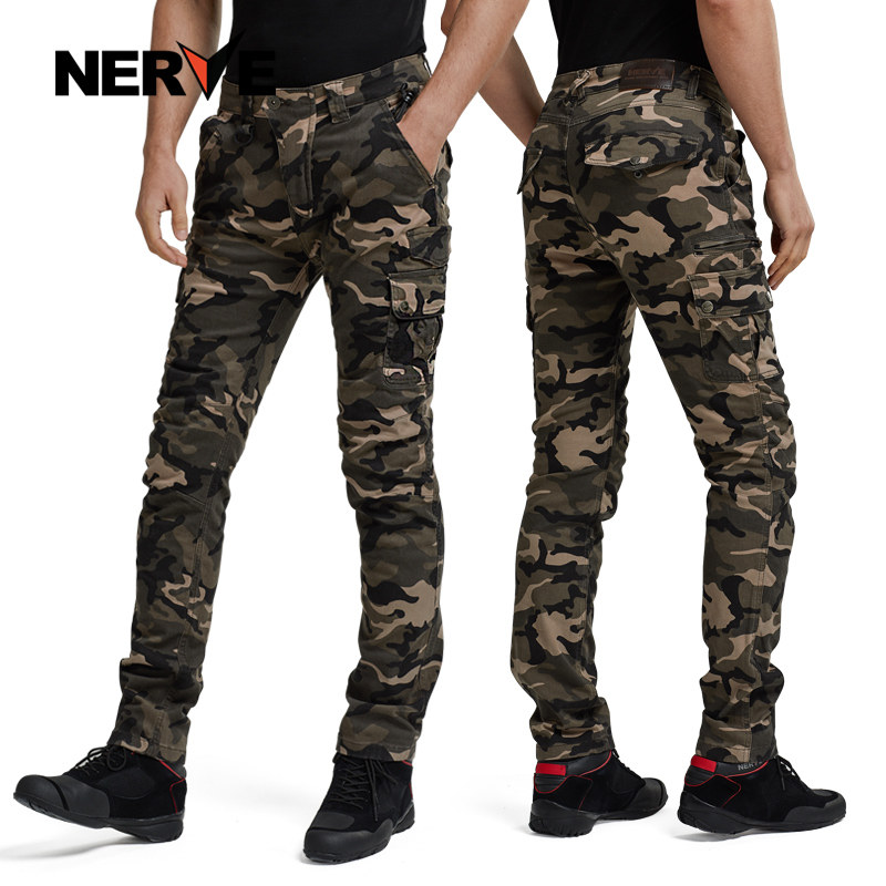 NERVEKevlar motorcycle jeans men's Harley motorcycle racing off-road spring and summer anti-fall riding pants camouflage