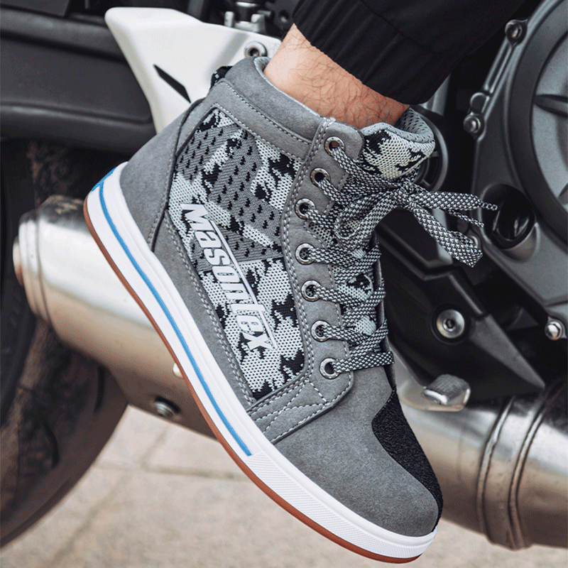 Mooness Locomotive Skyscraper Riding Boots Breathable Racing Shoes Anti-Fall Rider Equipped Casual Locomotive All Season Boots