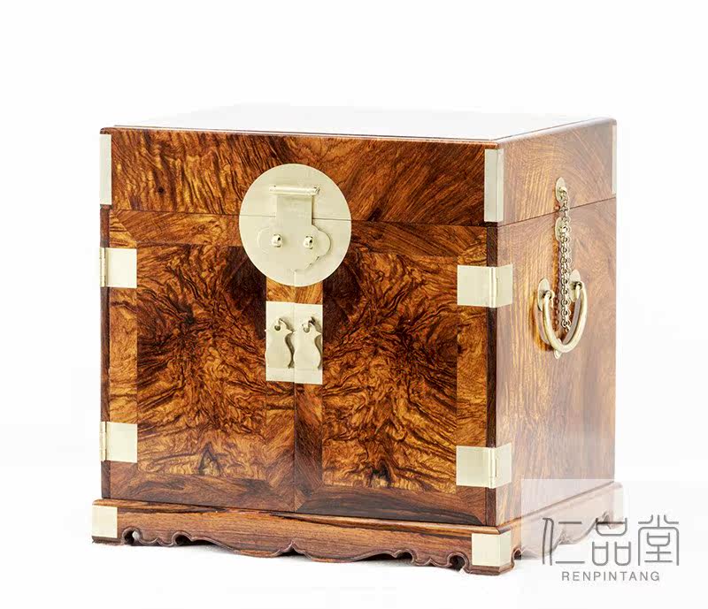 Authentic Hainan Huanghuali Gall Forbidden City flat top official suitcase Ming furniture