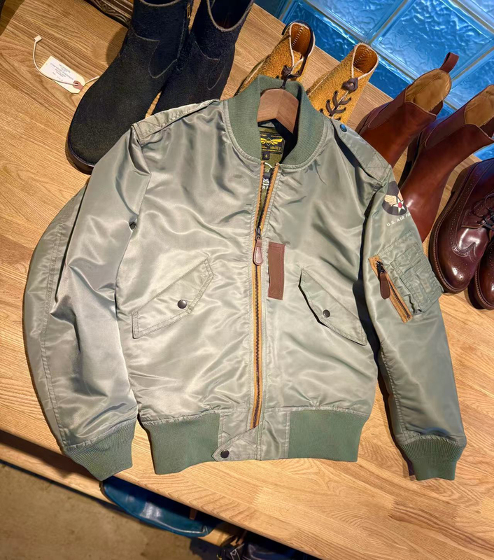 L-2B Flight Suit Jacket, Military Style, Spring and Autumn, American Retro Slim Fit Jacket, Baseball Uniform, Motorcycle Riding Uniform