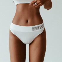 Xian San peach hip belly fitness exercise T pants women's underwear Xia Ding letter sexy seamless high waist thin women