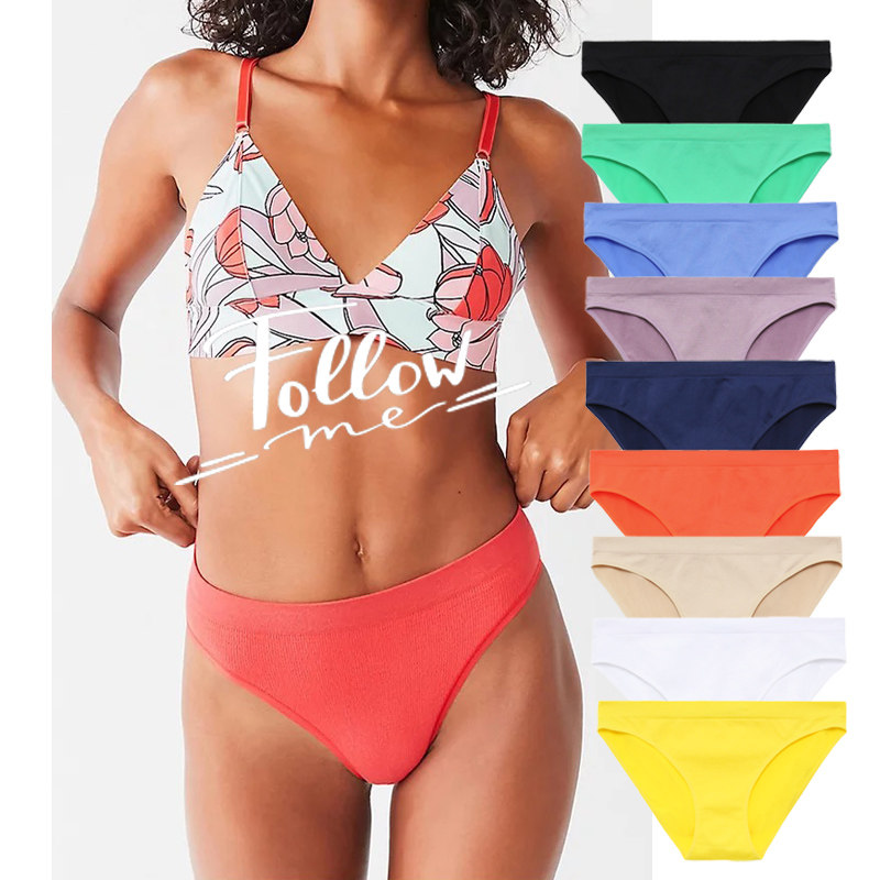 Xian San RRO sexy buttocks sports fitness seamless elastic underwear women's bag hip seamless mid-waist briefs women