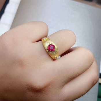 925 silver ruby buccellati natural colored gem
