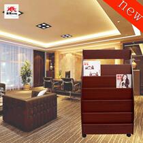 Jiawei wooden seven-layer magazine rack Wooden newspaper rack Data display advertising rack Floor-to-ceiling publicity rack Solid wood