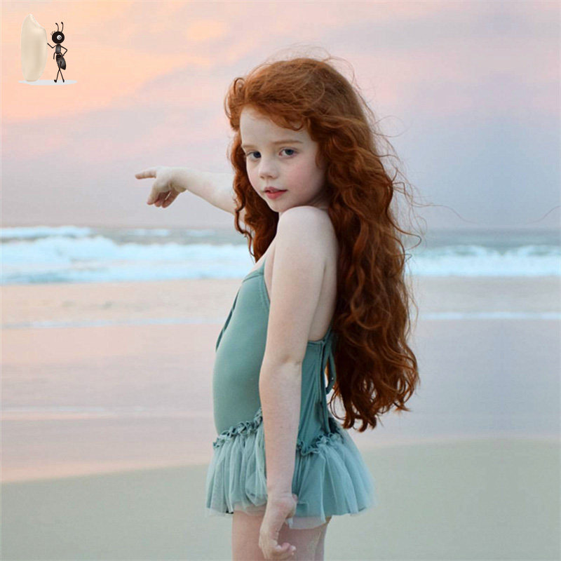 Korea ins Girls swimsuit Princess skirt baby swimsuit Female onepiece