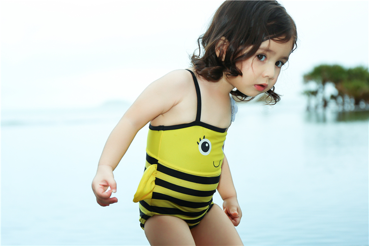 Đồ bơi trẻ em cô gái sago yêu côn trùng ong cô gái nhỏ đồ bơi trẻ em đồ bơi nữ bé 0-1 tuổi do boi cho be gai