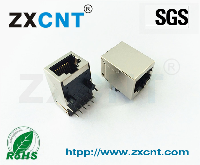 RJ45 Gigawatt Filter Lightless Network Interface Connector 10P10C with isolated transformer socket ZXCNT