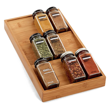 New bamboo and wood seasoning rack 3-layer spice rack