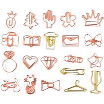 Metal paper clips office study supplies special-shaped paper clips paper clips bookmark clips creative golden paper clips in bulk