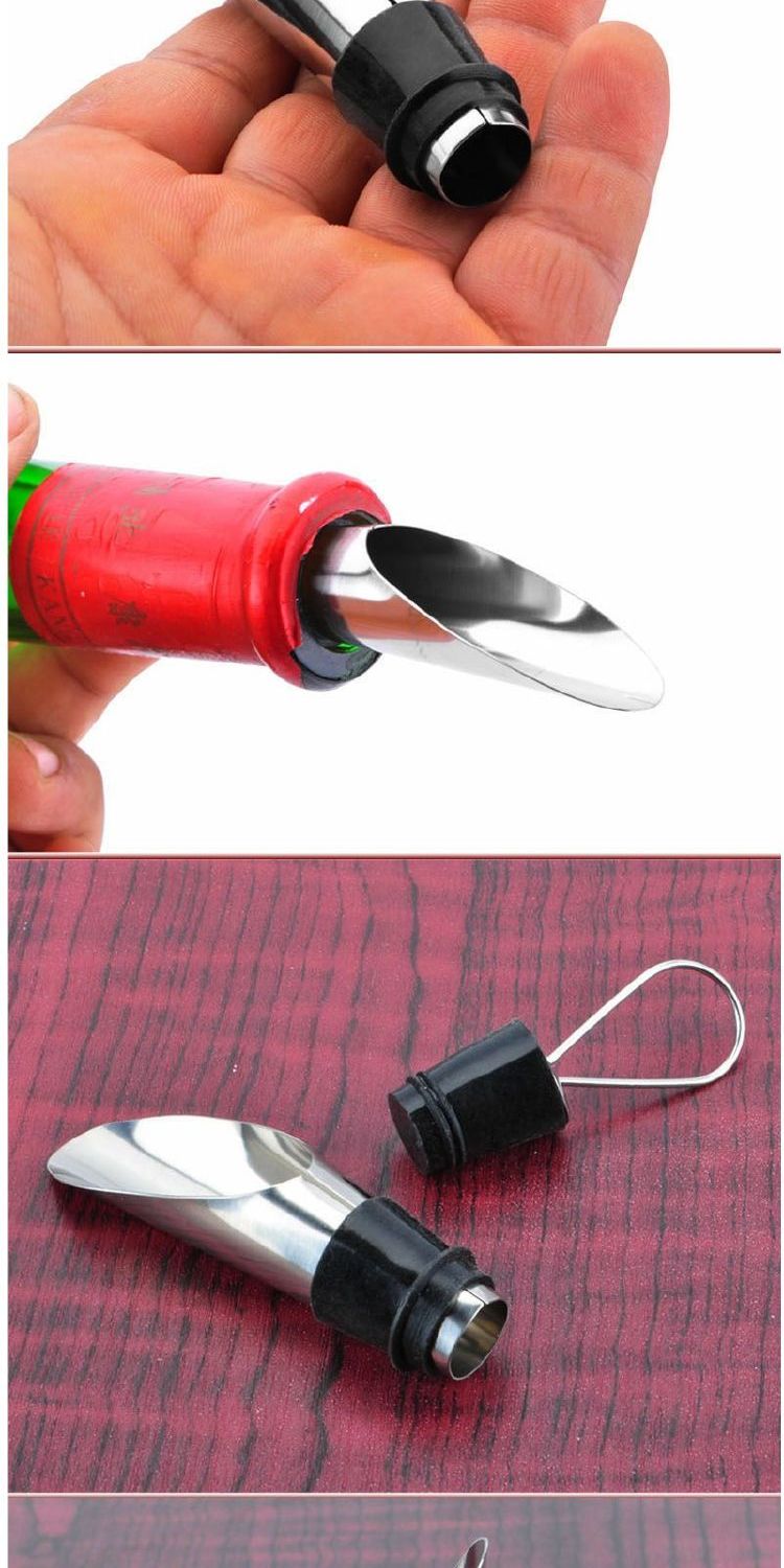 Kim loại sáng tạo rót rượu stopper hai trong một thép không gỉ stopper rượu vang nút chai rượu vang thanh thường được sử dụng - Rượu vang phụ kiện rượu vang