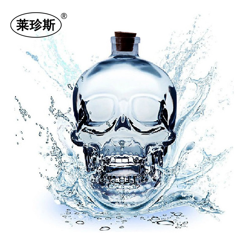 Skull wine bottle creative wine bottle glass skull wine glass wine red wine bottle self-brewed wine bottle bubble wine bottle wine set
