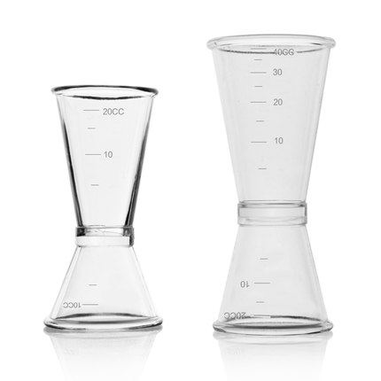 Multifunctional transparent PC resin ounce cup double-headed wine cup measuring cup milk tea appliance baking tool measuring spoon