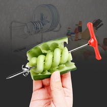 Lejens stainless steel twist knife Screw roll machine cucumber carrot potato spiral knife carving knife fruit and vegetable vegetable cutter