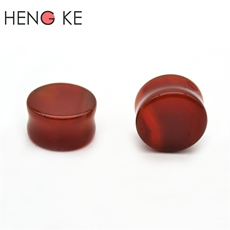 Серьги 欧美朋克防过敏蛋白色红玛瑙实心一体耳扩器穿刺饰品男单只包邮
