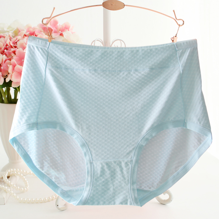 Fat mm thêm mã lớn cộng với chất béo co giãn thoải mái mềm mại cotton thoáng khí cao eo nữ rắn màu đồ lót 200 kg quan lot nu dang dui