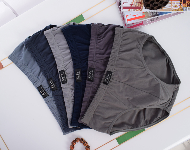Cộng với phân bón XL ông già trung niên cha béo bông cotton thoáng khí eo cao lỏng lẻo quan lot dui