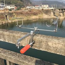 Raft fishing pai diao fa gan bridge fishing double chuan gan boat bracket bar F14U2 double shui di lun dedicated