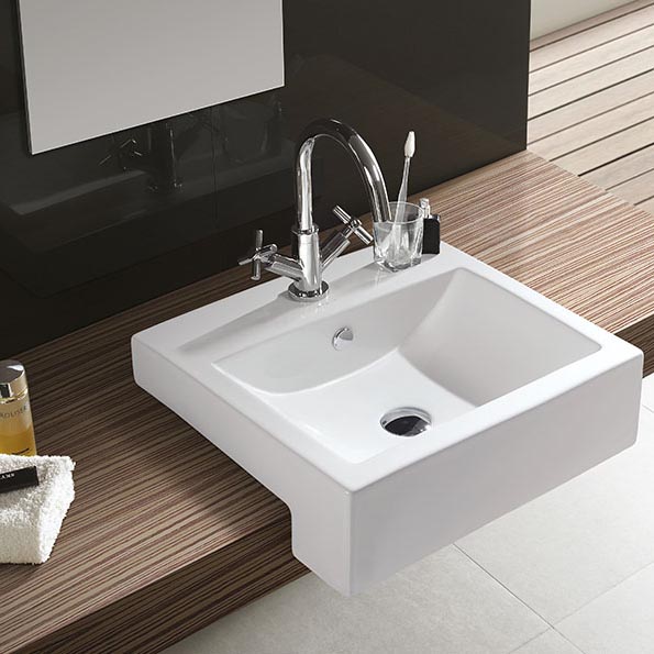 Carrie Merry 12491T - M1 - WK square embedded pelvis - pelvis - based wash basin