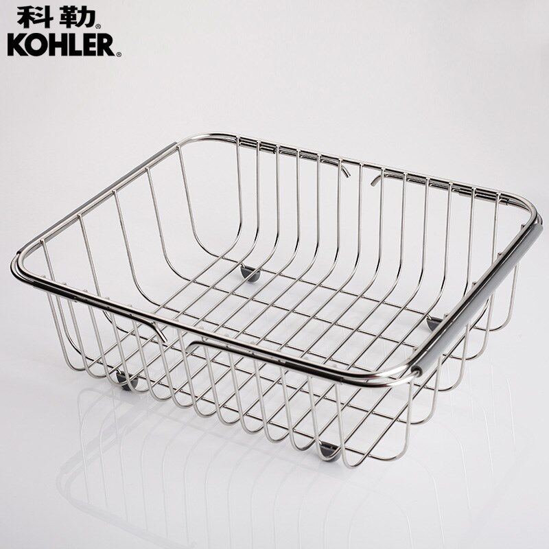 Cole Drain Basket Drain rack kitchen with stainless steel wire basket Kitchen Sink Basket Wash Vegetable Basket 80145T Shelf