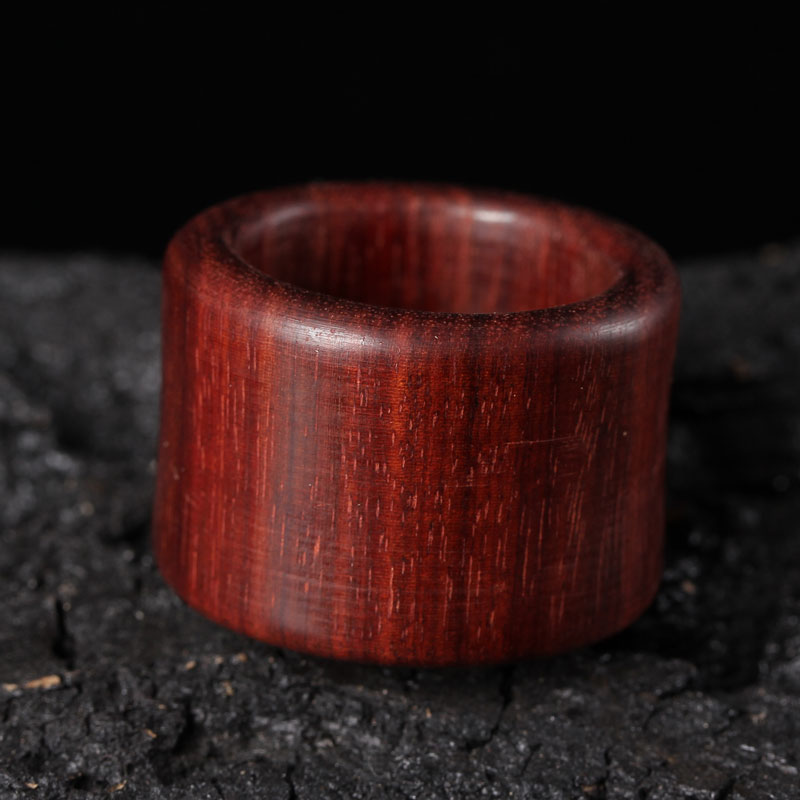 Factory direct Zambia blood sandalwood African leaflet Rosewood finger Mahogany finger handmade ring gift