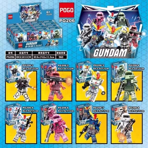 Строительные блоки Pingao PG2007 Мобильный костюм Анимация фильма Land War Gundam 8305 Собранная обучающая игрушка PG206