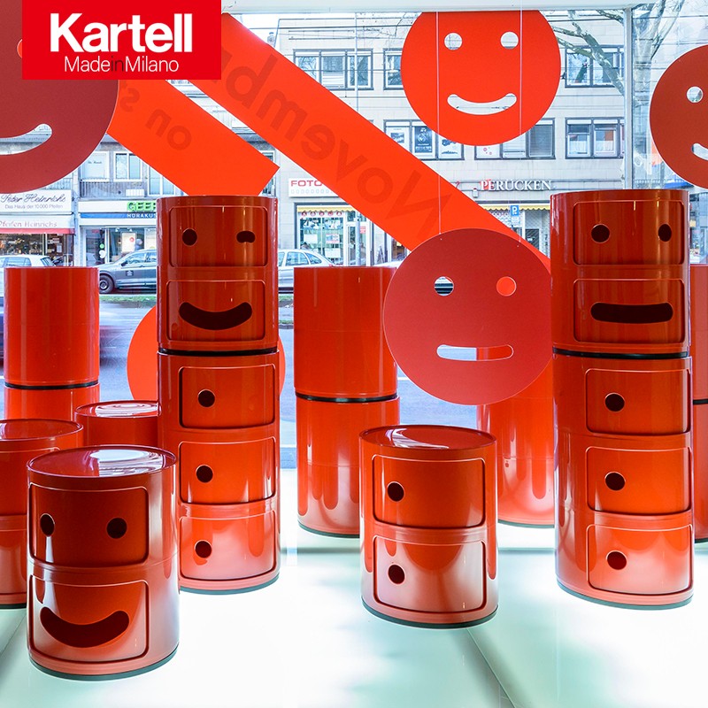 Kartell Kadir Sofa Side Cabinet Smiley Face Containing Cabinet Headboard Containing Multifunction Bed Head Cabinet SMILE