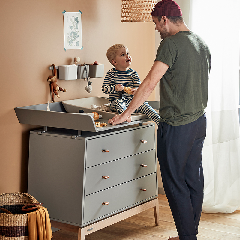 The Wise Mother Danish Import Leander Luna Children Three Bucket Drawers Cabinet Europe Nordic Wind Lockers-Taobao