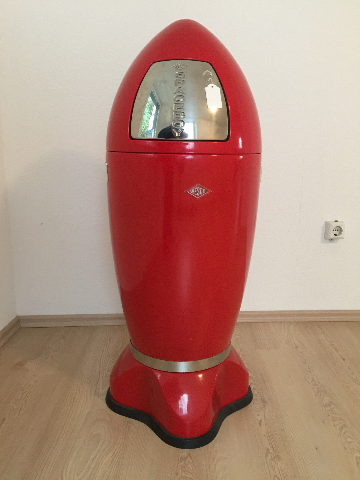 German Spaceboy Rocket Barrel 35 liters WESCO silent rocker lid trash can tax package tax direct mail