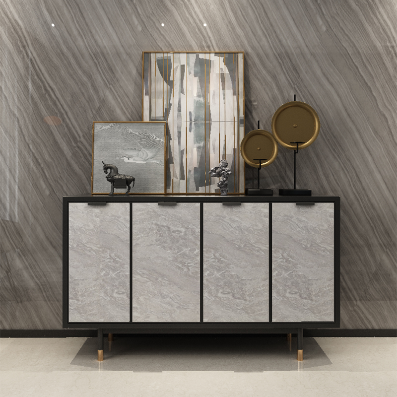 Nordic minimalist porch cabinet light luxury post-modern minimalist hall cabinet decorative cabinet Italian imitation marble dining cabinet