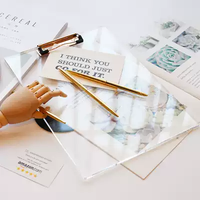 Export original thickened texture acrylic A4 folder board clip Student office writing pad board menu clip