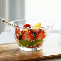 Mino Dreamers Day Style Freshener French Glass Bowl Fruit Salad Bowl Sweet Bowl Transparent Glass Stirring Bowl