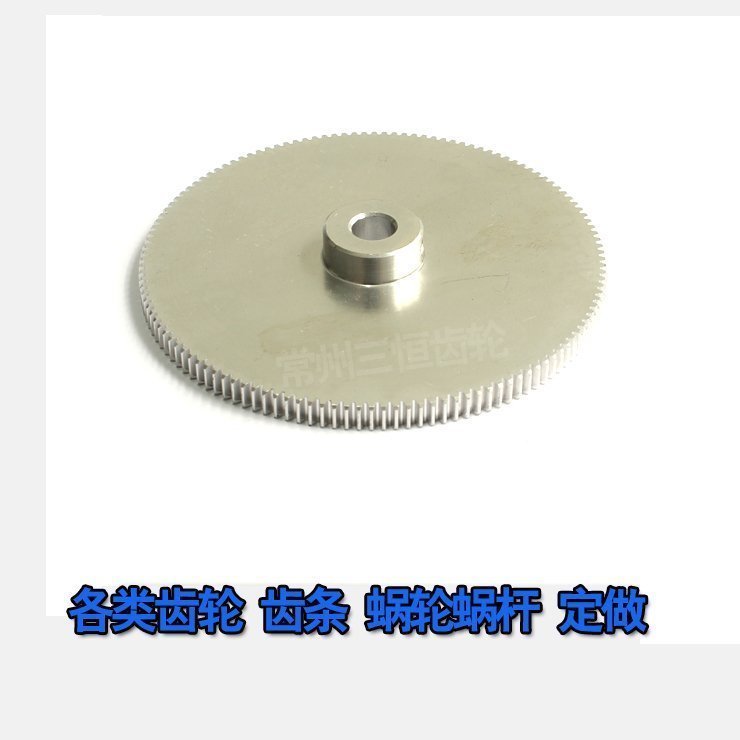 122 Spur gear 0 5 module 130 tooth hole 4568 aluminum alloy gear Small module gear