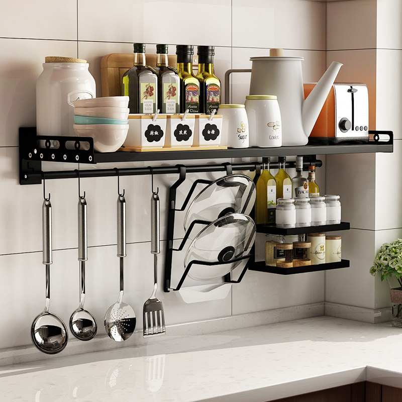 Creole Laminated Stainless Steel Microwave Oven Rack Wall-mounted Oven electric cooker Cooker Containing shelf Kitchen Set Free of Punch