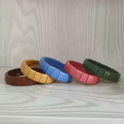 Maifan stone four-corner hand negative ion hand Qingdao Tomalin color negative ion hand ring germanium Stone