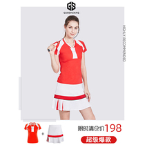 New badminton clothing womens tennis skirt badminton suit short-sleeved sports skirt short skirt summer fashion tennis clothing womens clothing