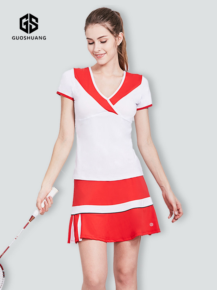 2021 new badminton suit women's summer sports T-shirt tennis suit suit anti-light jacket short skirt quick-drying clothes