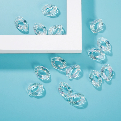 Прозрачный декоративный аксессуар, акриловый брелок, сумка, цепь, DIY, градиент