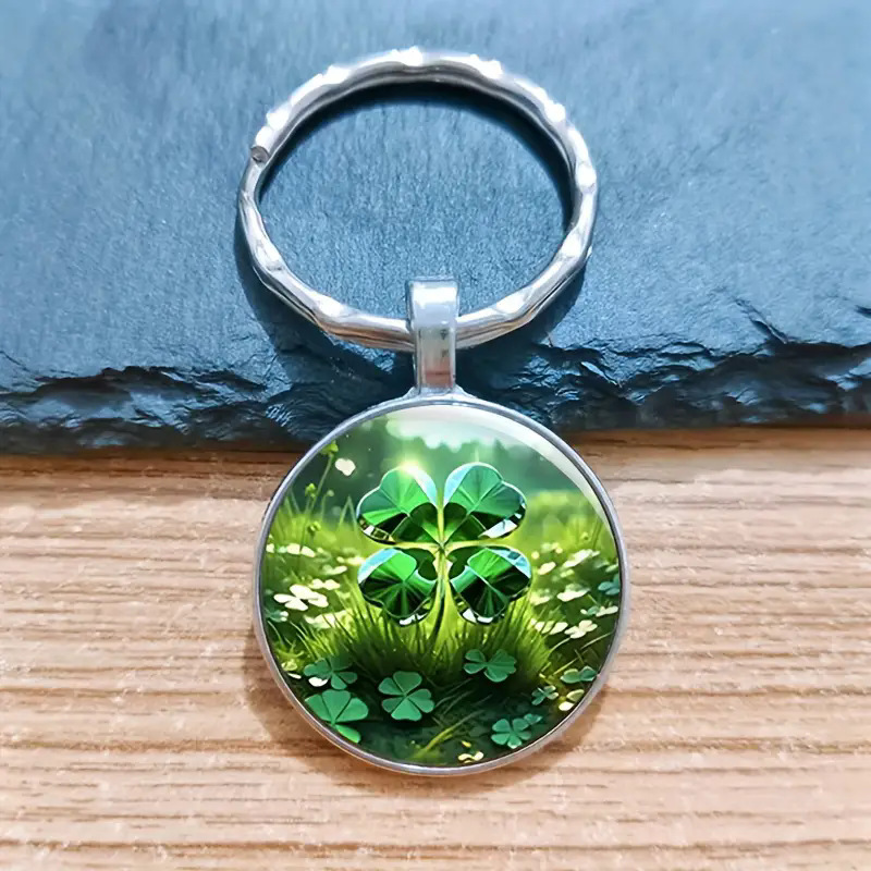 Cross-Border Lucky Four-Leaf Clover Pendant Green Plant Pendant Lucky Grass Keychain Pendant Ornament Small Gift Present Cross-Border Lucky Four-Leaf Clover Pendant Green Plant Pendant Lucky Grass Keychain Pendant Ornament Small Gift Present