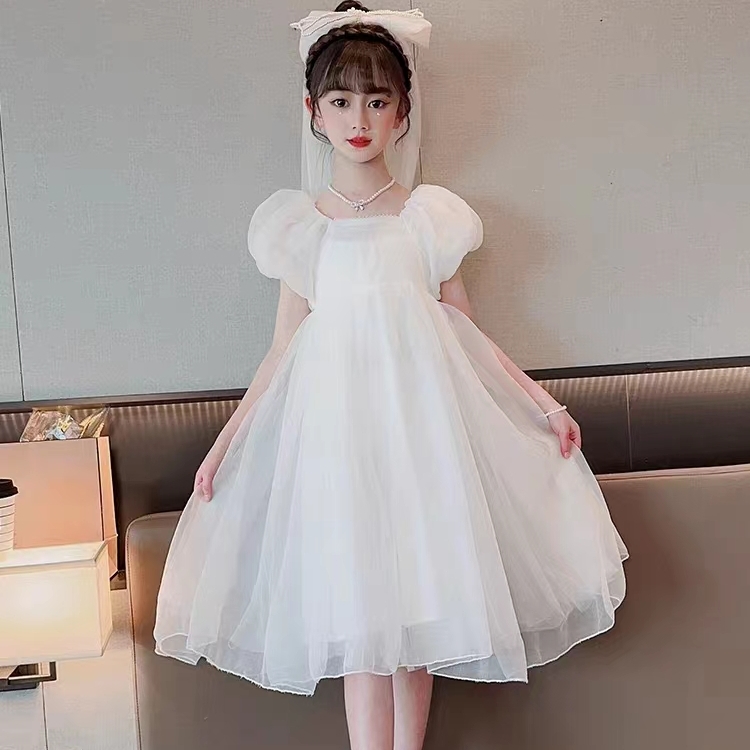 2025夏季女大童连衣裙新款六一表演服仙气纱裙小女孩洋气穿搭必备
